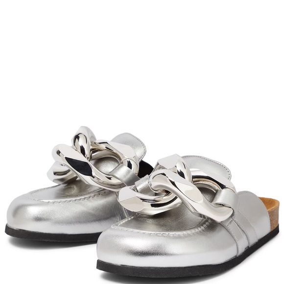 JW ANDERSON Silver Chain Mules - Picture 2 of 13